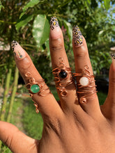 Load image into Gallery viewer, Copper wire crystal rings
